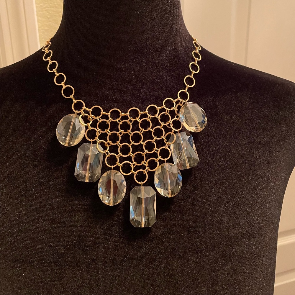 Chunky crystal necklace and earrings